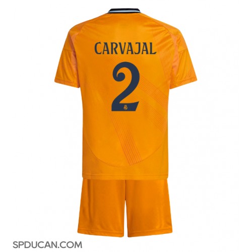 Dječji Nogometni Dres Real Madrid Daniel Carvajal #2 Gostujuci 2024-25 Kratak Rukav (+ Kratke hlače)